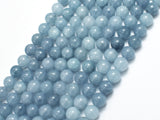 Sponge Quartz Beads-Aqua, 8mm Round Beads
