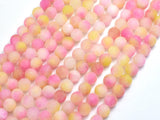 Matte Jade - Pink & Yellow, 6mm Round-BeadBasic