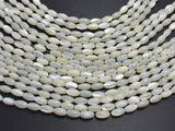 Mother of Pearl, MOP, White, 4x7mm Rice-BeadBasic