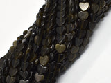 Golden Obsidian, 6mm Heart-BeadBasic