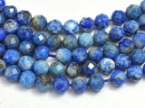 Natural Lapis Lazuli 3.6mm Micro Faceted Round, 15 Inch, Approx. 110 beads, Hole 0.6mm (298025001)-BeadBasic