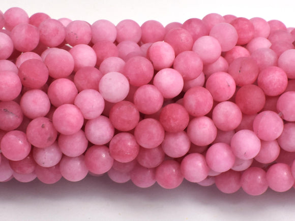 Matte Jade - Pink, 6mm Round-BeadBasic