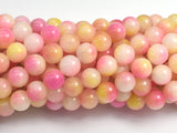 Jade - Pink & Yellow, 8mm Round-BeadBasic