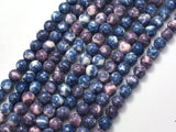 Rain Flower Stone, Blue & Purple, 6mm (6.7 mm) Round-BeadBasic