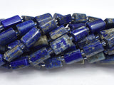 Natural Lapis Lazuli 6x10mm Faceted Tube-BeadBasic
