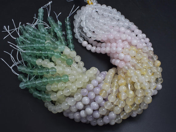 Mixed Quartz 8mm Round-BeadBasic