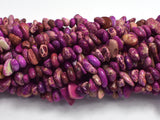 Impression Jasper-Purple, 5-10mm Pebble Chips Beads, 33 Inch-BeadBasic