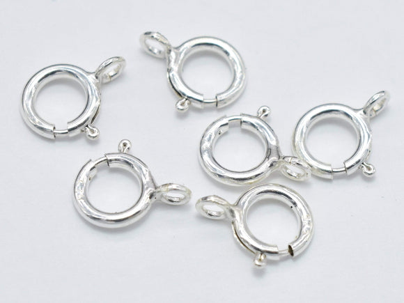 10pcs 925 Sterling Silver Spring Ring Clasp-BeadBasic
