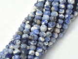 Sodalite Beads, 4x6mm Faceted Rondelle-BeadBasic