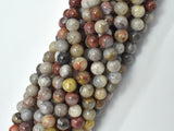 Mexican Crazy Lace Agate Beads, 6mm Round Beads-BeadBasic