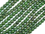 Green Chalcopyrite, 6mm Round Beads-BeadBasic