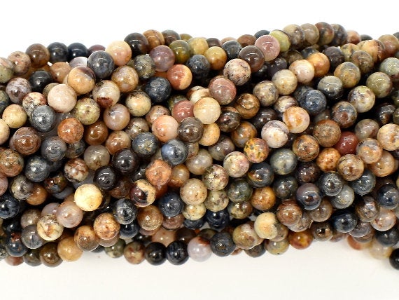 Pietersite Beads, 4mm Round Beads-BeadBasic