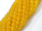 Jade Beads-Yellow, 6mm (6.3mm) Round Beads-BeadBasic