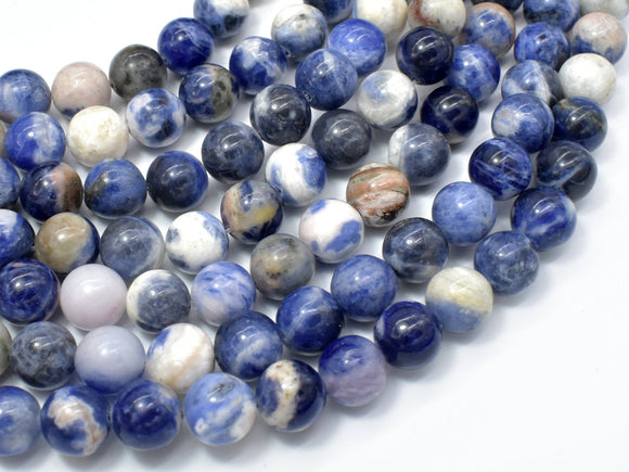 Sodalite Beads, 10mm Round Beads-BeadBasic
