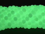 Glow in The Dark Beads-Green, Luminous Stone, 8mm (7.7mm)-BeadBasic