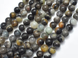 Black Amazonite Beads, 8mm, Round-BeadBasic