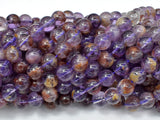 Super Seven Beads, Cacoxenite Amethyst, 8mm Round-BeadBasic
