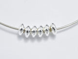 20pcs 925 Sterling Silver Spacers, 4x2mm Saucer Beads-BeadBasic