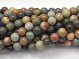 Polychrome Jasper, 8mm Round Bead-BeadBasic