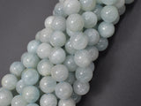 Genuine Aquamarine Beads, Round, 10mm-BeadBasic