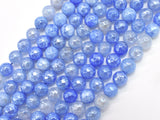 Mystic Coated Fire Agate- Blue, 8mm Faceted-BeadBasic
