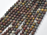 Artistic Jasper Beads, 6mm (6.3mm), round-BeadBasic