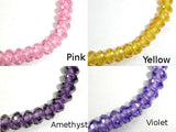 CZ bead, Faceted Rondelle, Approx 3.5 x 6 mm-BeadBasic