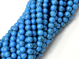 Howlite Turquoise Beads, Blue, 6mm Round Beads-BeadBasic