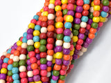 Howlite Beads, Multicolored, 4mm, 13.5 Inch-BeadBasic