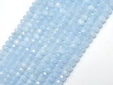 Aquamarine, 4x6mm Faceted Rondelle Beads , 15.5 Inch-BeadBasic