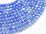 Mystic Coated Fire Agate- Blue, 6mm Faceted-BeadBasic