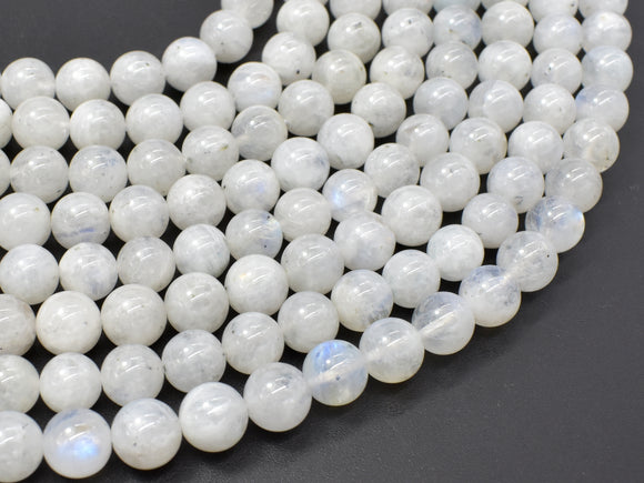 White Rainbow Moonstone Beads,8mm (8.5mm) Round Beads-BeadBasic