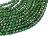 Green Chalcopyrite, 6mm Round Beads-BeadBasic