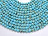 Shell Turquoise Howlite-Blue, 8mm (8.5mm), Round-BeadBasic