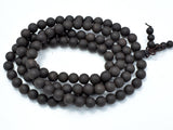 Matte Black Sandalwood Beads, 8mm Round-BeadBasic