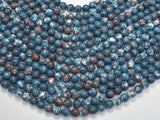 Rain Flower Stone, Gray, 8mm Round Beads-BeadBasic