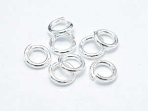 20pcs 925 Sterling Silver Open Jump Ring, 5mm, 1mm (18guage)-BeadBasic