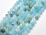 Jade Beads-Aqua Blue, 8mm (8.3mm) Round-BeadBasic