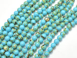 Shell Turquoise Howlite-Blue, 6mm (6.5mm)-BeadBasic