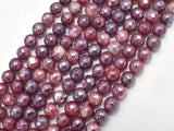 Mystic Coated Fire Agate- Red, 8mm Faceted-BeadBasic