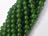 Jade Beads-Green, 8mm (8.3mm) Round Beads-BeadBasic