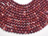 Red Fire Agate, 8mm Round Beads-BeadBasic