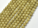 Matte Jade Beads, Olive Green, 6mm (6.5mm)-BeadBasic