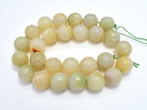 AGATE BEADS, 14MM FACETED ROUND-BeadBasic