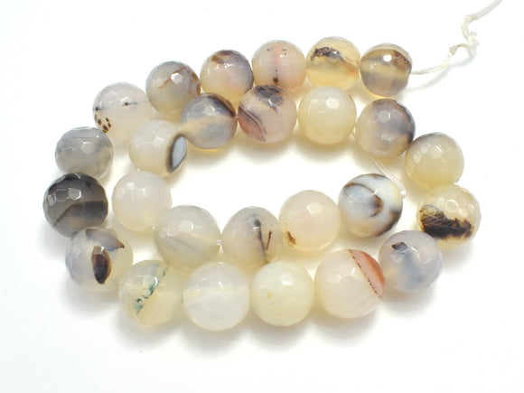 AGATE BEADS, 13.5MM FACETED ROUND-BeadBasic