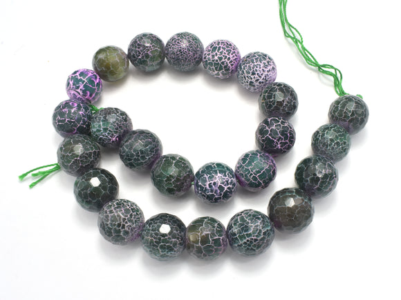 AGATE BEADS, 16MM FACETED ROUND-BeadBasic