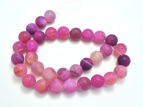 Frosted Matte Agate Beads, 12mm Round-BeadBasic