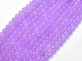 Jade - Purple, 6mm (6.3mm) Round Beads, 14.5 Inch-BeadBasic