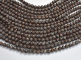 Brown Snowflake Obsidian Beads, Round, 6mm (6.5 mm)-BeadBasic