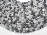 Matte Black Rutilated Quartz Beads, 6mm (6.5mm) Round-BeadBasic